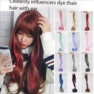 Perruques synthétiques ondulées rouges naturelles de 22 pouces avec frange, style Noël, pour femmes, pour usage quotidien, fête ou cosplay - Product Image 3