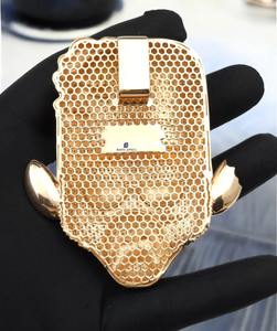 สร้อยคอจี้รูปหน้าลิงฮิปฮอปแบบขายส่ง ประดับเพชร VVS มอยส์ซาไนต์ ชุบเงิน มุกน้ำจืด เครื่องประดับวิบวับสำหรับงานปาร์ตี้ - Product Image 2