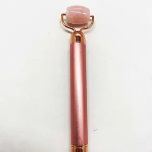 Venda quente Beleza Anti Envelhecimento Guasha Rose Quartz Jade Roller 100% Jade Real Para Massageador Rosto e Olhos Puffy