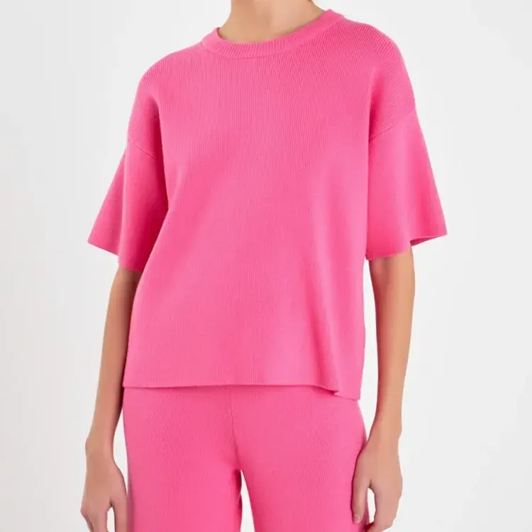 2023 OEM 사용자 정의 패션 겨울 크루 넥 긴 소매 특대 캐주얼 스웨터 니트 풀오버 여성 스웨터