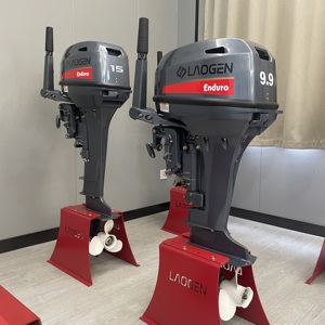 Motor fueraborda Laogen LG15D nuevo de 2 tiempos y 15 HP, manual, de gasolina, refrigerado por agua, modelo de fábrica para uso en embarcaciones. - Product Image 4