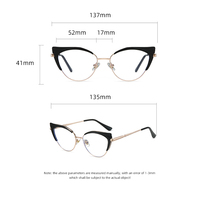 Montures de lunettes à la mode à la mode Anti-lumière bleue Ins Lunettes à la mode Cadre rond en matériau TR90 durable