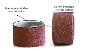 <span class=keywords><strong>Bande</strong></span> abrasive spirale en oxyde d'aluminium de marque FM, dureté 42-53 HRC, granulométrie P24-P1000, pour sablage à sec/humide, manchons abrasifs - Product Image 2