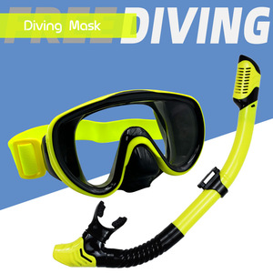 Masque de plongée avec tuba intégré pour adulte, en silicone et polycarbonate, équipement de sports nautiques - Product Image 2