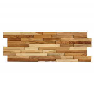 Cổ điển gỗ Bảng điều khiển Nội Thất Tường Gạch Mosaic 3D Nền vuông chip tường Bảng điều khiển bằng gỗ Gạch Mosaic cho tường trang trí