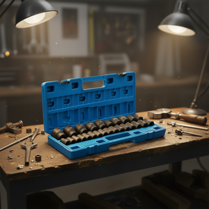 Jeu de douilles à chocs 1/2 pouce, métriques 10mm-36mm, en acier au chrome-vanadium, finition oxyde noir, qualité industrielle - Product Image 2