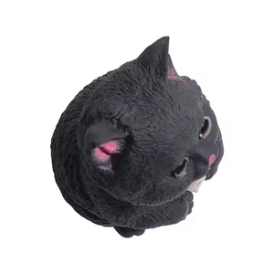 Jouets en TPR personnalisés, mignons et doux, en forme de chat noir, jouets à presser pour soulager le stress et l'anxiété - Product Image 5