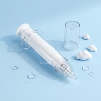 Flacon pompe sans air de luxe recyclable 10 ml en PETG + PP, emballage cosmétique type seringue KA5005 pour soins de la peau