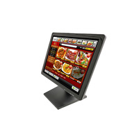 Moniteur à écran tactile 15 pouces avec écran HD et entrée VGA pour système de point de vente pour restaurant cher nouvel accessoire informatique