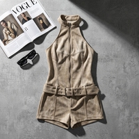 Nouvel ensemble tendance décontracté en jean stretch délavé avec veste courte et short en coton, col montant, deux pièces assorties pour femme