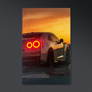 Modern Wall Art Home Decor Luxury Sports Car Racing with <b>Led</b> Lights Tempered Glass Painting and Acrylic Painting 40x60cm - Product Image 6