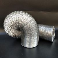 Tuyau d'extraction flexible industriel en acier et aluminium résistant aux hautes températures, extensible, pour hotte de cuisine domestique