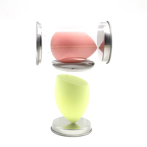 Éponge de maquillage biodégradable en forme de goutte d'eau avec étui de voyage, écologique, sans latex, pour fond de teint, logo personnalisé - Product Image 3