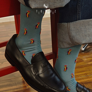 Calcetines <span class=keywords><strong>de</strong></span> Vestir para Hombre, Verano, Hechos con Algodón Egipcio Premium 60S, Transpirables y Antibacterianos, Base Delgada con Logotipo, Comodidad Durante Todo el Día - Product Image 1