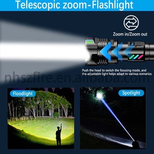 Đèn pin chiến thuật bằng hợp kim nhôm, chống nước, tích hợp pin 5000mAh, độ sáng cao, có thể điều chỉnh độ nét, sạc qua USB-C - Product Image 3