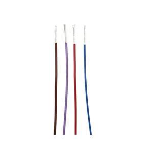 High Temperature Low Voltage 26 Awg Silver Copper Ptfe Wire Cable