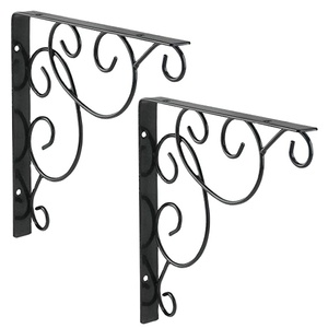 WEKIS Cast Iron Triangle <b>Bracket</b> High Quality Antique Wall Mounted <b>Black</b> <b>Shelf</b> Support Rack Display Organizer - Product Image 1