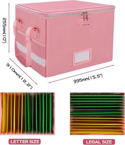 Custom Logo UL94-Certified Fireproof <b>File</b> Organizer <b>Box</b> with Handle Portable Multi-layer <b>Storage</b> for Hanging Filing Products - Product Image 5