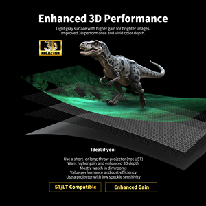 Pantalla de Proyección Motorizada Desplegable Wupro/OEM 4K de 110 Pulgadas, ALR, PVC Suave, Gris Cristal, FlowArc-Gray Crystal-110" - Product Image 6