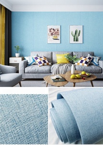 Papel Tapiz Autoadhesivo 3D con Textura de Lino, Decoración de PVC, Papel Tapiz de <span class=keywords><strong>Tela</strong></span> de Hierba - Product Image 2