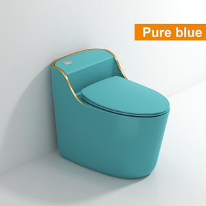 Salle <span class=keywords><strong>de</strong></span> bain décorée <span class=keywords><strong>de</strong></span> couleur montée au sol Nice New Design S-trap Siphon One Piece Toilette - Product Image 3