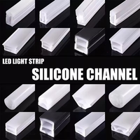 Canal LED en silicone flexible encastrable, diffuseur en silicone imperméable blanc/noir pour bande LED et tube néon