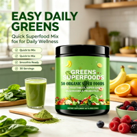 OEM Super Greens Poeder Probiotica Spijsverteringsenzymen Plantaardig voor Darmgezondheid Energie Ondersteuning Stick Packs