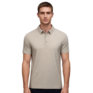 เสื้อเชิ้ตทำงานผู้ชายแบบกำหนดเอง เสื้อยืดกอล์ฟ เสื้อกีฬาลำลอง แห้งเร็ว ผ้าถัก โลโก้ด้านหน้า 220 กรัม โพลีเอสเตอร์พิมพ์ลายสปอร์ต - Product Image 1