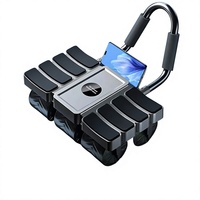 Roue abdominale domestique avec compteur intelligent, rappel automatique, six roues, huit points d'appui pour les coudes, outil de fitness pour le renforcement du tronc