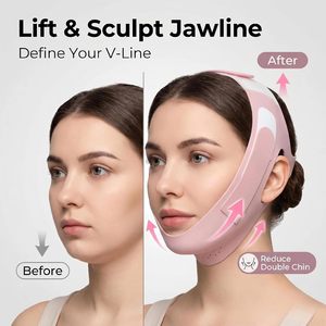 Cinturino per il mento per dormire, Maschera lifting a V in grafene, Riduttore di doppio mento regolabile, Modellatore della linea della mascella - Product Image 5