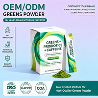 Poudre de légumes verts OEM ODM Marque privée Mélange de boisson probiotique Chlorella Spiruline Superaliment pour autres compléments de santé