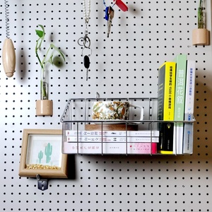 OEM ODM Estante Accesorios Exhibición Gancho Supermercado Tienda Hogar Cosas Cesta colgante Acero Exhibición Pegboard Metal Panel Ganchos - Product Image 5
