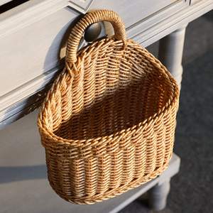 Cestini portaoggetti verdi ed ecologici di nuovo design cestini appesi in rattan intrecciato per la casa in rattan - Product Image 2