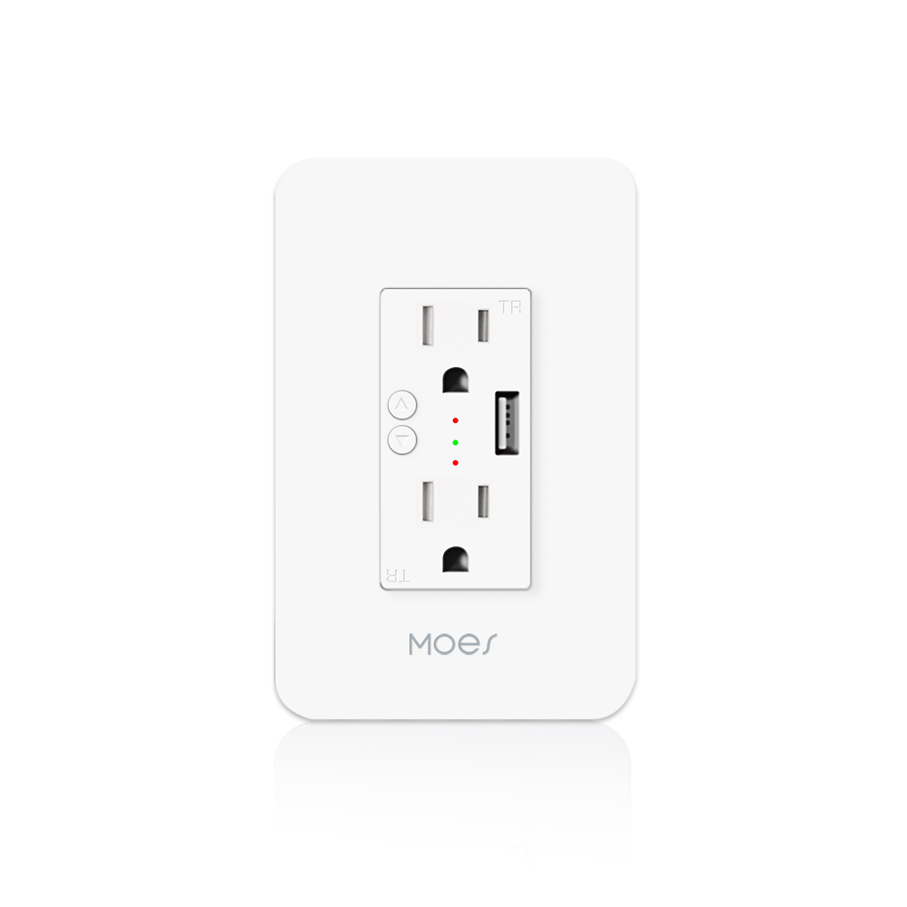 WiFi <strong>Smart</strong> Usb Weatherproof Power Socket, <strong>2</strong> Plug <strong>Outlets</strong> 15 <strong>Amp</strong> Divided Control,<strong>Smart</strong> Life/Tuya APP Remote Timer and Counterdown