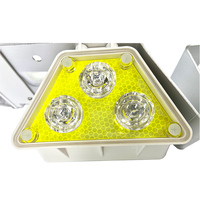 Balise solaire LED pour garde-corps, à photocommande automatique, haute visibilité 1000m, boîtier aluminium+PC, sécurité routière, indice IP66