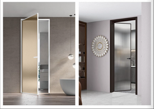 Porte battante manuelle ultra-mince <span class=keywords><strong>RG45</strong></span>, étanche, insonorisée, anti-poussière, finition minimaliste, moderne, en alliage d'aluminium, sans rupture de pont thermique - Product Image 6