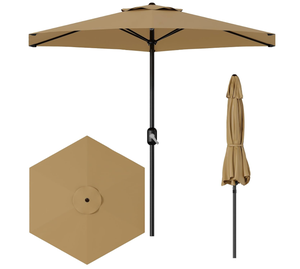 Sombrilla retráctil <span class=keywords><strong>grande</strong></span> moderna de 2,7 m, sombrilla de jardín impermeable para <span class=keywords><strong>terraza</strong></span> exterior Premium para uso promocional de hoteles - Product Image 2