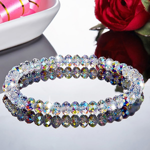 Venta directa personalizada <span class=keywords><strong>de</strong></span> la fábrica coreana, pulsera sencilla <span class=keywords><strong>de</strong></span> moda para mujer con <span class=keywords><strong>cristal</strong></span> <span class=keywords><strong>austriaco</strong></span> templado para regalo - Product Image 2
