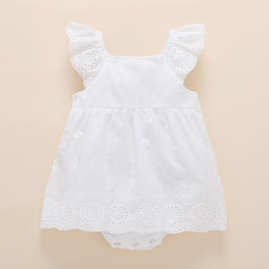 Boutique Clothing <span class=keywords><strong>Costume</strong></span> de baptême pour bébé fille Robe de princesse en tulle en coton pour enfants avec jupe à volants - Product Image 5