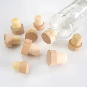 T-hình dạng nút chai rượu vang tự nhiên nút chai bằng gỗ t-top nút chai rượu sâm banh Stopper