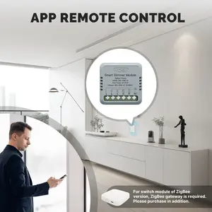 MOES Mini Tuya WiFi/Zigbee Smart Switch Modul Plastik DIY 1/2 Gang Remote Control untuk Penggunaan Hotel, Bekerja dengan Alexa & Google Home - Product Image 4