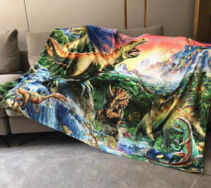 Super morbida <span class=keywords><strong>e</strong></span> calda coperta di dinosauro per i bambini a maglia con motivo a punti regalo perfetto per i ragazzi - Product Image 4