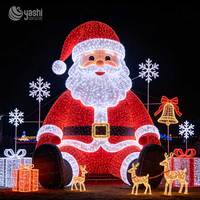 Décoration de renne rougeoyante faite à la main de qualité supérieure-Lanterne de renne LED pour décoration extérieure de Noël e