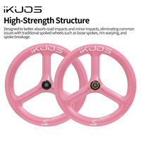 Roue de vélo pliable en fibre de carbone à trois rayons, frein à disque Centerlock, moyeu à cliquet 36T, 20 pouces 451 100/135 mm, libération rapide, roue BMX