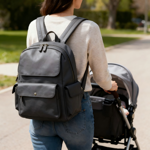 <span class=keywords><strong>Sac</strong></span> à <span class=keywords><strong>langer</strong></span> personnalisé par le fabricant, en cuir PU antichoc, <span class=keywords><strong>sac</strong></span> à dos matelassé, <span class=keywords><strong>sac</strong></span> à <span class=keywords><strong>langer</strong></span> pour bébé avec grande capacité de rangement - Product Image 2