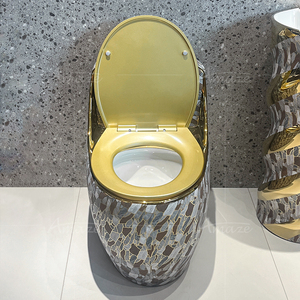 Lavabo de salle de bain en céramique moderne, en forme de cylindre rond sur piédestal, à poser au sol, ensemble de lavabo et de toilettes - Product Image 4