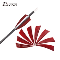 Plumes de dindon Elong Outdoor 3/4/5 pouces pour le plumeage d'arrows, accessoires pour flèches, plumes de couleur unie à coupe bouclée