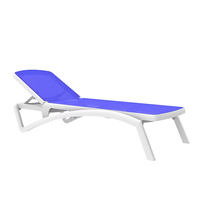 Chaise longue d'extérieur en plastique, réglable, chaise de piscine