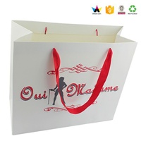 Sacs en papier avec ruban laminé et logo personnalisé, Crown Win Boutique, emballage de shopping multi-éléments pour cadeaux spéciaux