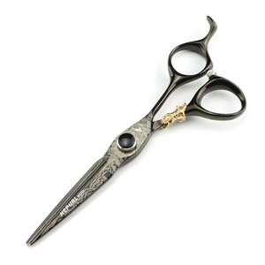 <span class=keywords><strong>Ciseaux</strong></span> de coiffure et de barbier Little Golden Tiger en acier noir Damas, lame de 6,0 pouces à pointe acérée, <span class=keywords><strong>ciseaux</strong></span> à effiler - Product Image 3